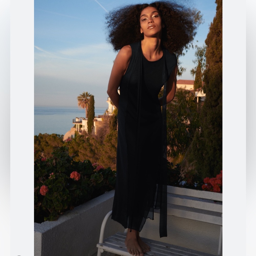 Zara combination knit dress